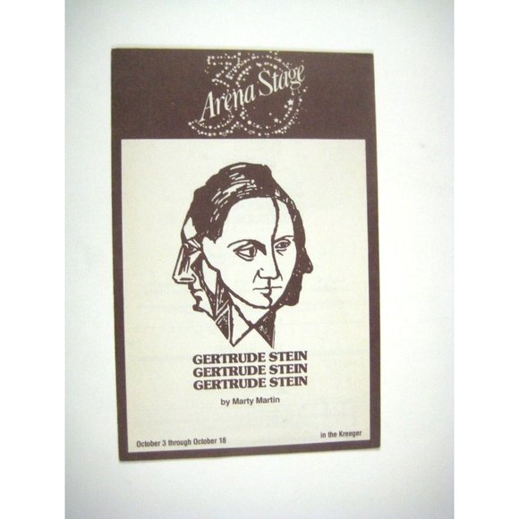Gertrude Stein Program 1980 Arena Stage 30th Mary Martin Pat Carroll Milton Moss - Picture 1 of 7